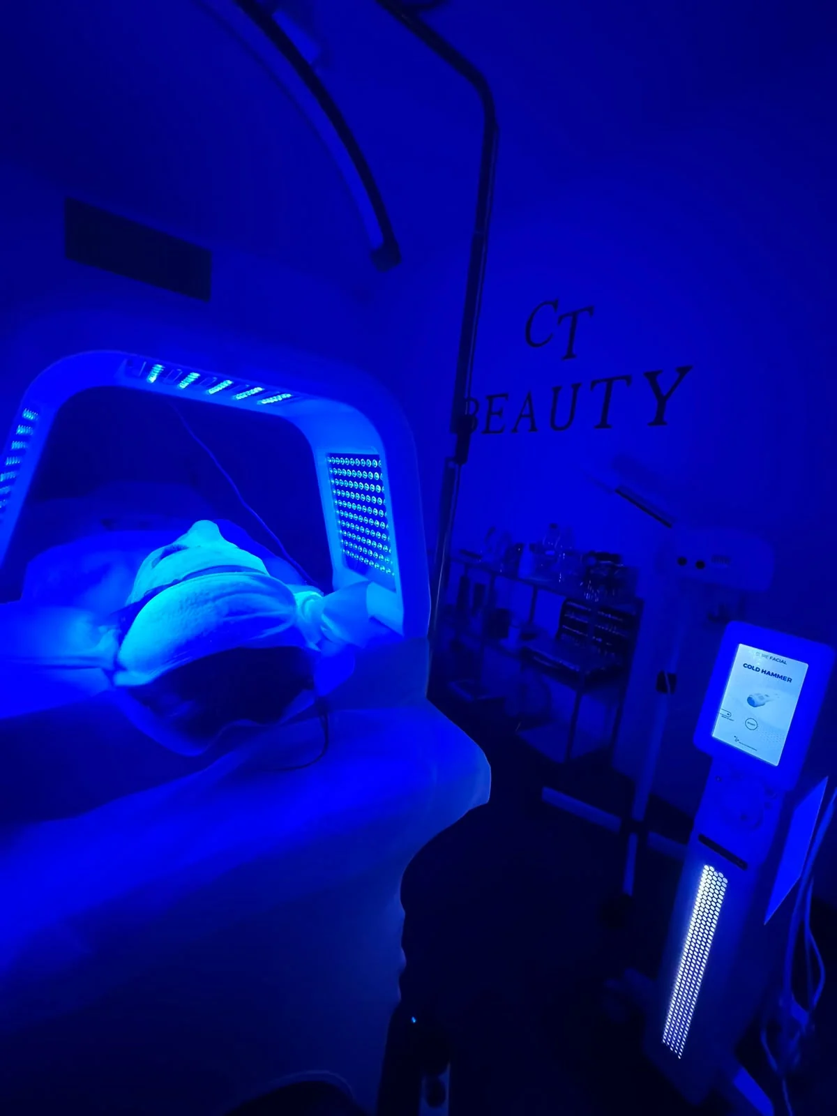 Blaue LED-Lichttherapie